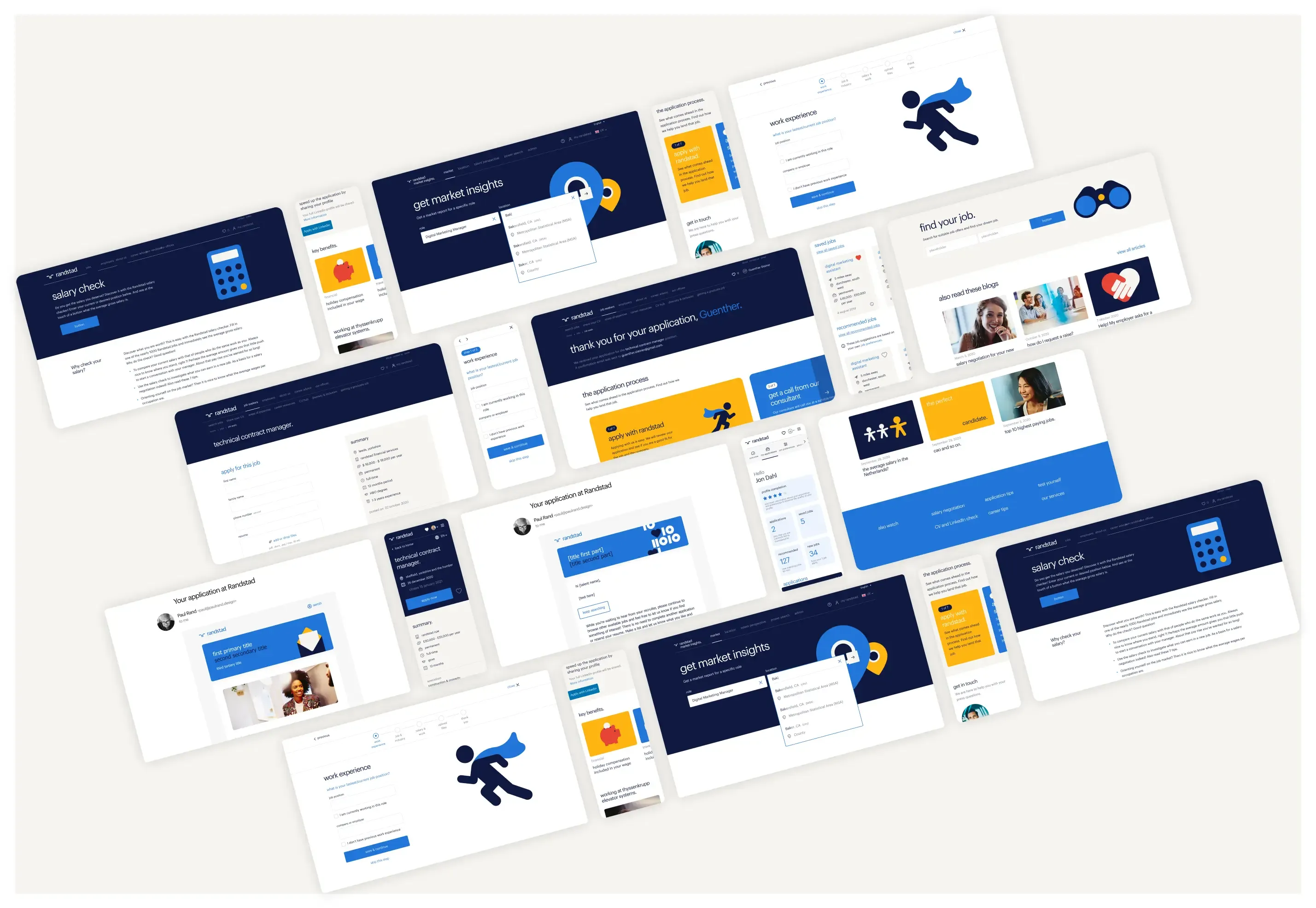 Randstad Orbit design system screens